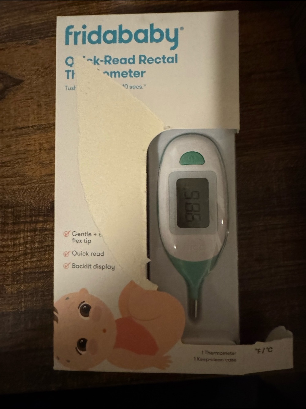Fridababy Quick-Read Rectal Thermometer in Green